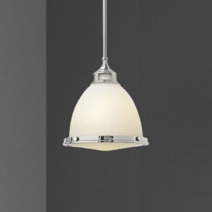 Lampa wisząca Amelia HK-AMELIA-P-M-CM Elstead Lighting 1xE27 Szkło, Metal Chrom
