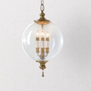 Lampa wisząca Argento FE-ARGENTO-P Elstead Lighting 3xE14 Szkło, Stal Srebrny