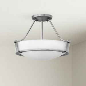 Lampa sufitowa Hathaway HK-HATHAWAY-SFSN Elstead Lighting 2xE27 Szkło trawione Nikiel