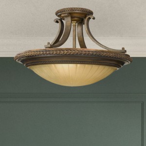 Lampa sufitowa Kelham Hall FE-KELHAM-HALL-SF Elstead Lighting 2xE27 Stal Złoty