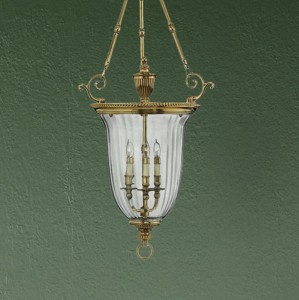 Lampa wisząca Cambridge HK-CAMBRIDGE-P-L Elstead Lighting 3x60W E14 Mosiądz Złoty