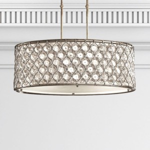 Lampa wisząca Lucia FE-LUCIA-P-A Elstead Lighting 3x100W E27 Stal Srebrny