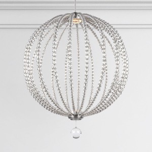 Lampa wisząca Oberlin FE-OBERLIN-P-L Elstead Lighting 2x12W LED Stal Srebrny