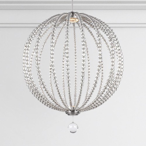 Lampa wisząca Oberlin FE-OBERLIN-P-L Elstead Lighting 2x12W LED Stal Srebrny