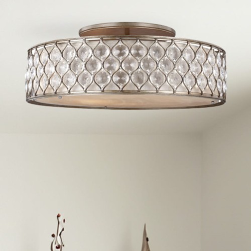 Lampa sufitowa Lucia FE-LUCIA-6SF-L Elstead Lighting 6x60W E27 Stal Beżowy