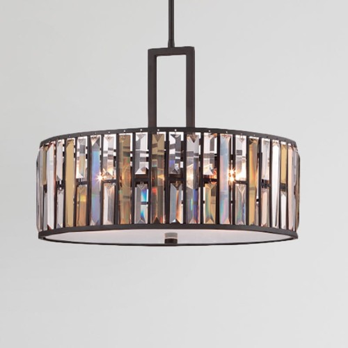 Lampa wisząca Gemma HK-GEMMA-P-C-VBZ Elstead Lighting 3x100W E27 Stal Wielokolorowy