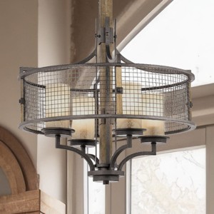 Lampa wisząca Ahrendale KL-AHRENDALE4 Elstead Lighting 4x100W E27 Stal Szary