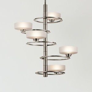 Lampa wisząca Żyrandol Aleeka KL-ALEEKA5A Elstead Lighting 5x3W LED G9 Aluminium Srebrny