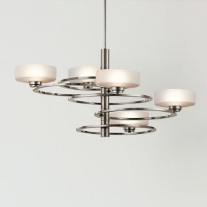 Lampa wisząca Żyrandol Aleeka KL-ALEEKA5B Elstead Lighting 4x3W LED G9 Aluminium Srebrny