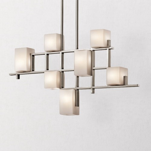 Lampa wisząca City Lights KL-CITY-LIGHTS7B Elstead Lighting 7x3W LED G9 Stal Srebrny