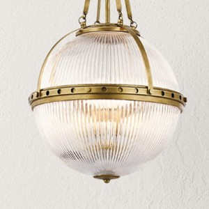 Lampa wisząca Aster KL-ASTER-P-NBR Elstead Lighting 3x60W E14 Szkło Mosiądz