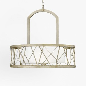 Lampa wisząca Nest HK-NEST-P-B-SL Elstead Lighting 3x100W E27 Metal Beżowy