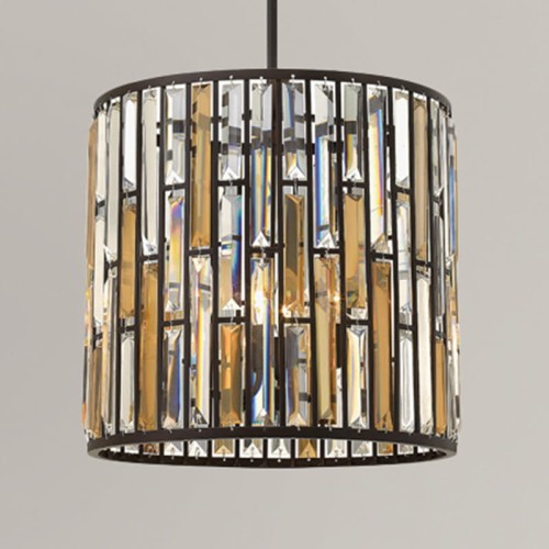 Lampa wisząca Gemma HK-GEMMA-P-B-VBZ Elstead Lighting 3x60W E14 Stal Wielokolorowy