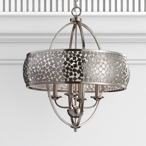 Lampa wisząca Zara FE-ZARA4-L Elstead Lighting 4x60W E14 Stal Srebrny