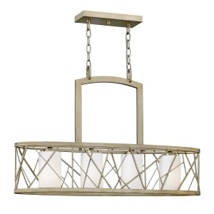 Lampa wisząca Nest HK-NEST4-ISLE-SL Elstead Lighting 4x100W E27 Metal Srebrny
