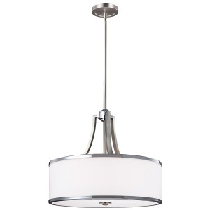 Lampa wisząca Prospect Park FE-PROSPECT-PARK-4P Elstead Lighting 4x60W E27 Stal Srebrny