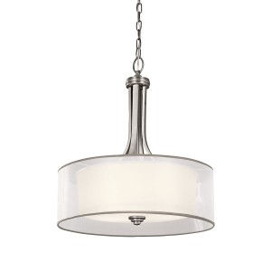 Lampa wisząca Lacey KL-LACEY-P-L-AP Elstead Lighting 4x60W E27 Stal Srebrny