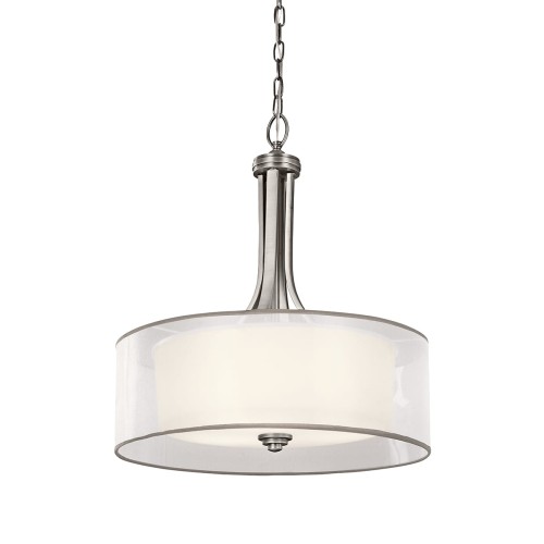 Lampa wisząca Lacey KL-LACEY-P-L-AP Elstead Lighting 4x60W E27 Stal Srebrny