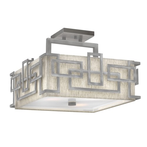 Lampa sufitowa Lanza HK-LANZA-SF-AN Elstead Lighting 3x100W E27 Stal Srebrny