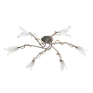 Lampa sufitowa Fly FLY6-SF-BRZ-ANT Elstead Lighting 6x3W LED G9 Stal Srebrny