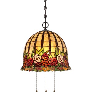 Lampa wisząca Rosecliffe QZ-ROSECLIFFE-P Elstead Lighting 3x100W E27 Szkło Wielokolorowy
