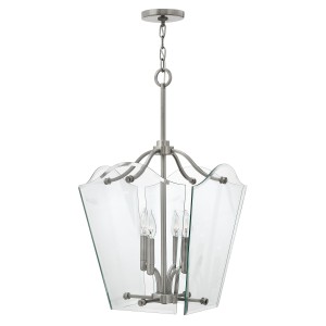 Lampa wisząca Wingate HK-WINGATE-P-M Elstead Lighting 4x60W E14 Stal Srebrny