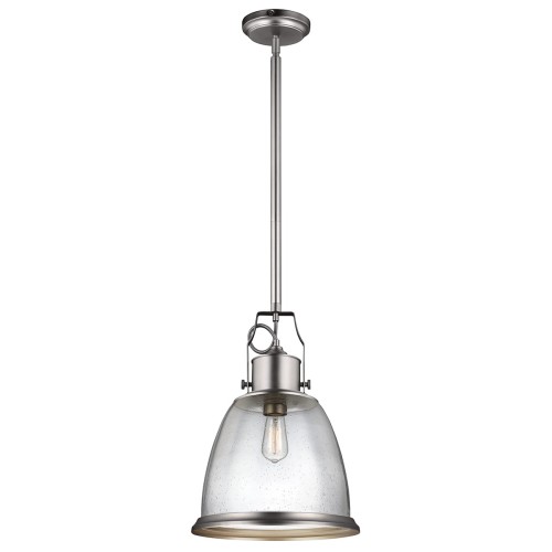 Lampa wisząca Hobson FE-HOBSON-P-L-SN Elstead Lighting 1x75W E27 Stal Srebrny