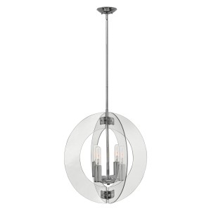 Lampa wisząca Solstice HK-SOLSTICE4 Elstead Lighting 4x100W E27 Srebrny