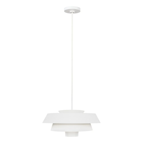 Lampa wisząca Brisbin FE-BRISBIN-MW Elstead Lighting 1x60W E27 Stal Biały