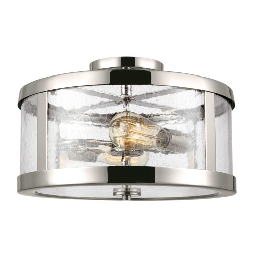 Lampa sufitowa Harrow FE-HARROW-SF Elstead Lighting 2x60W E27 Stal Srebrny