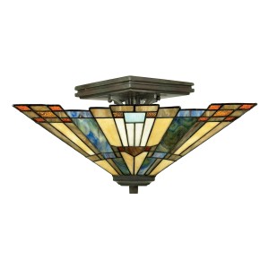Lampa sufitowa Inglenook QZ-INGLENOOK-SF Elstead Lighting 2x60W E27 Metal Wielokolorowy