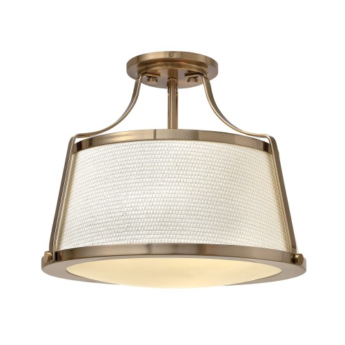 Lampa sufitowa Charlotte HK-CHARLOTTE-SF-BC Elstead Lighting 3x75W E27 Stal Mosiądz
