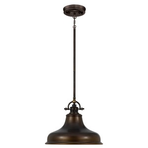 Lampa wisząca Emery QZ-EMERY-P-M-PN Elstead Lighting 1x100W E27 Metal Brązowy