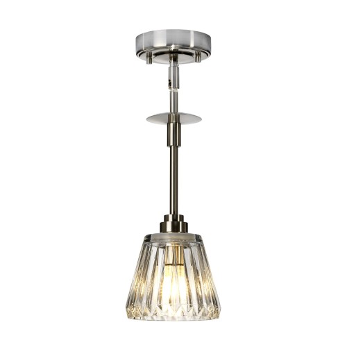 Lampa wisząca Agatha BATH-AGATHA1P-BN Elstead Lighting 1x3W LED G9 Mosiądz Srebrny