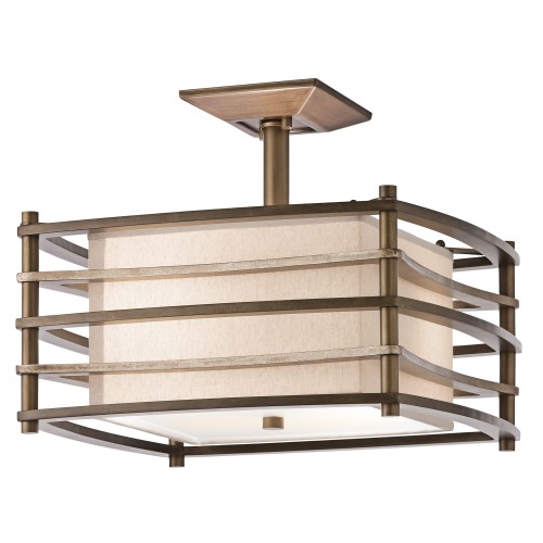 Lampa sufitowa Moxie KL-MOXIE-SF Elstead Lighting 2x100W E27 Drewno Brązowy