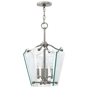 Lampa wisząca Wingate HK-WINGATE-P-S Elstead Lighting 4x60W E14 Stal Srebrny