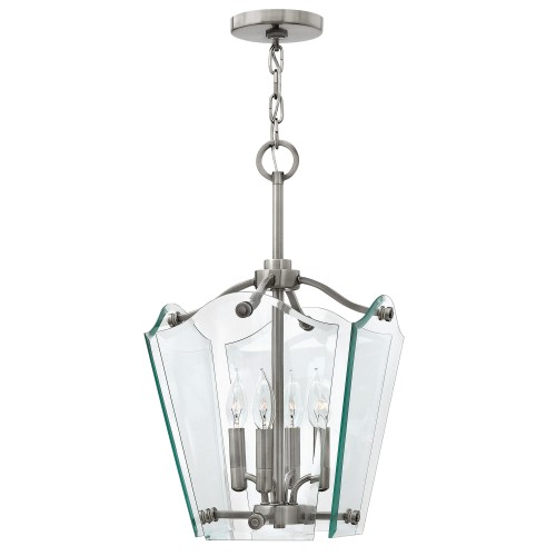 Lampa wisząca Wingate HK-WINGATE-P-S Elstead Lighting 4x60W E14 Stal Srebrny