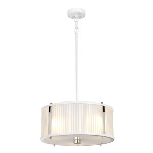 Lampa wisząca Corona DL-CORONA-3P-WPN Elstead Lighting 3x60W E27 Stal Biały