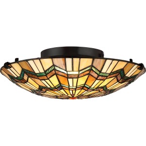 Lampa sufitowa Alcott QZ-ALCOTT-F Elstead Lighting 2x60W E27 Stal Wielokolorowy