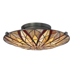 Lampa sufitowa Victory QZ-VICTORY-SF Elstead Lighting 2x60W E27 Szkło Wielokolorowy