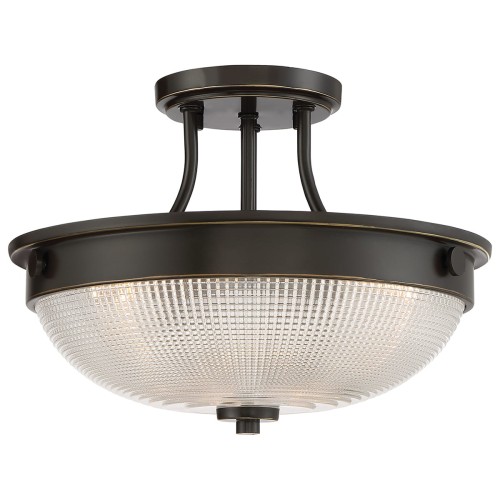 Lampa sufitowa Mantle QZ-MANTLE-SF-PN Elstead Lighting 2x60W E27 Szkło Czarny