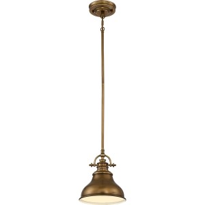 Lampa wisząca Emery QZ-EMERY-P-S-WS Elstead Lighting 1x100W E27 Metal Mosiądz