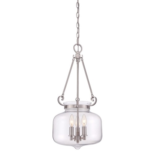 Lampa wisząca Stewart QZ-STEWART-BN Elstead Lighting 3x60W E14 Srebrny