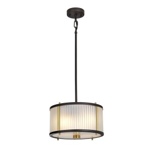 Lampa wisząca Corona DL-CORONA-2P-BAB Elstead Lighting 2x60W E27 Stal Brązowy