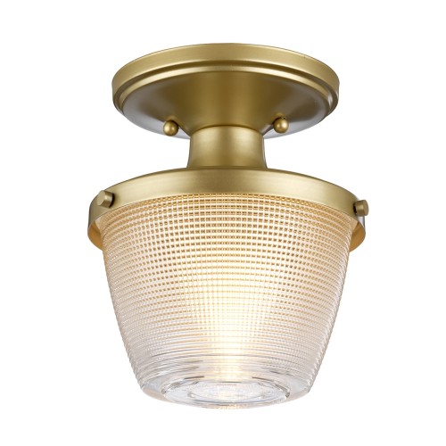 Lampa sufitowa Dublin QZ-DUBLIN-SF-PNBR Elstead Lighting 1x60W E27 Stal Mosiądz