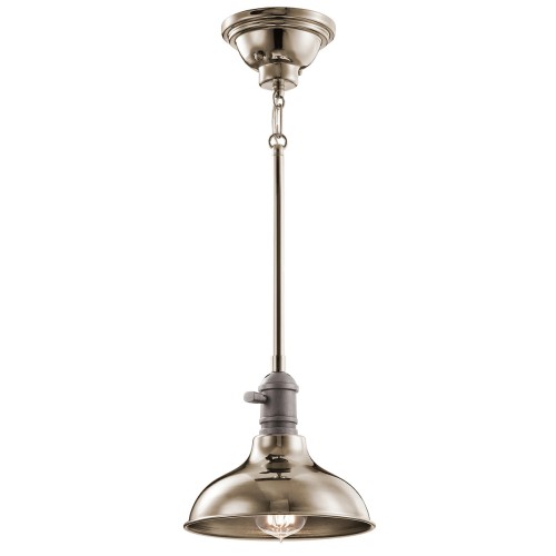Lampa wisząca Cobson KL-COBSON-MP-PN Elstead Lighting 1x60W E27 Stal Srebrny