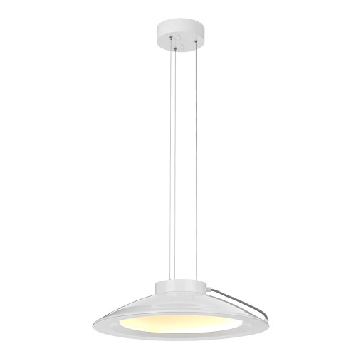 Lampa wisząca Europa EUROPA-P-C Elstead Lighting 1x36W LED Stal Biały