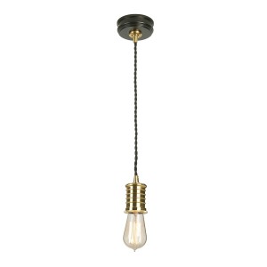 Lampa wisząca Douille DOUILLE-P-BPB Elstead Lighting 1x60W E27 Mosiądz Złoty