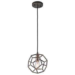 Lampa wisząca Rocklyn KL-ROCKLYN-MP-RS Elstead Lighting 1x100W E27 Stal Czarny