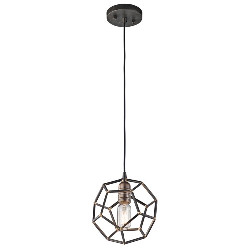 Lampa wisząca Rocklyn KL-ROCKLYN-MP-RS Elstead Lighting 1x100W E27 Stal Czarny